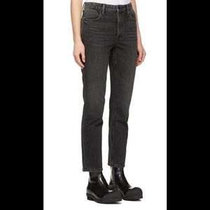 Alexander wang grey cult cropped straight jeans